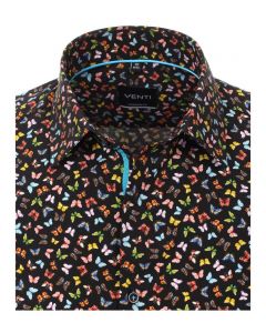 103370400-800 venti vlinders print overhemd vrolijk kleuren modern fit 