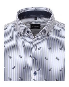 103370800-100 Venti luxe overhemd gestreept brillen zonnebrillen print button down