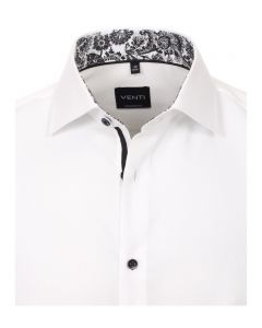 103412900-001 Venti wit  dobby oxford structuur weving 100% katoen strijkvrij zwarte knopen luxe en trendy