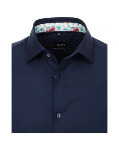 103458700-108 Venti donker blauw navy overhemd oxford structuur strijkvrij