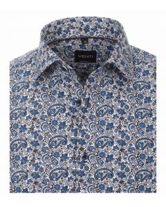 193318400-100 venti paisley print blauw overhemd