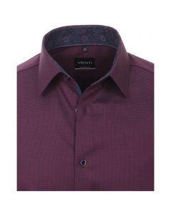 193318500-401 venti paars aubergine kleurig overhemd oxford strijkvrij
