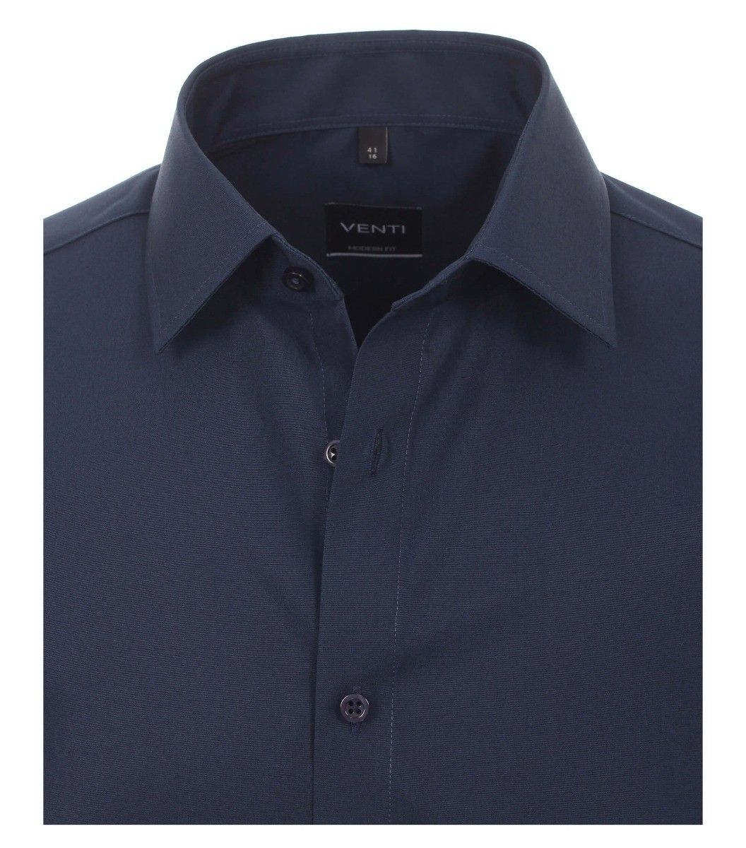 001480-116 Overhemden-Venti-modern-fit-donker-blauw-navy-overhemd-100%-katoen-strijkvrij