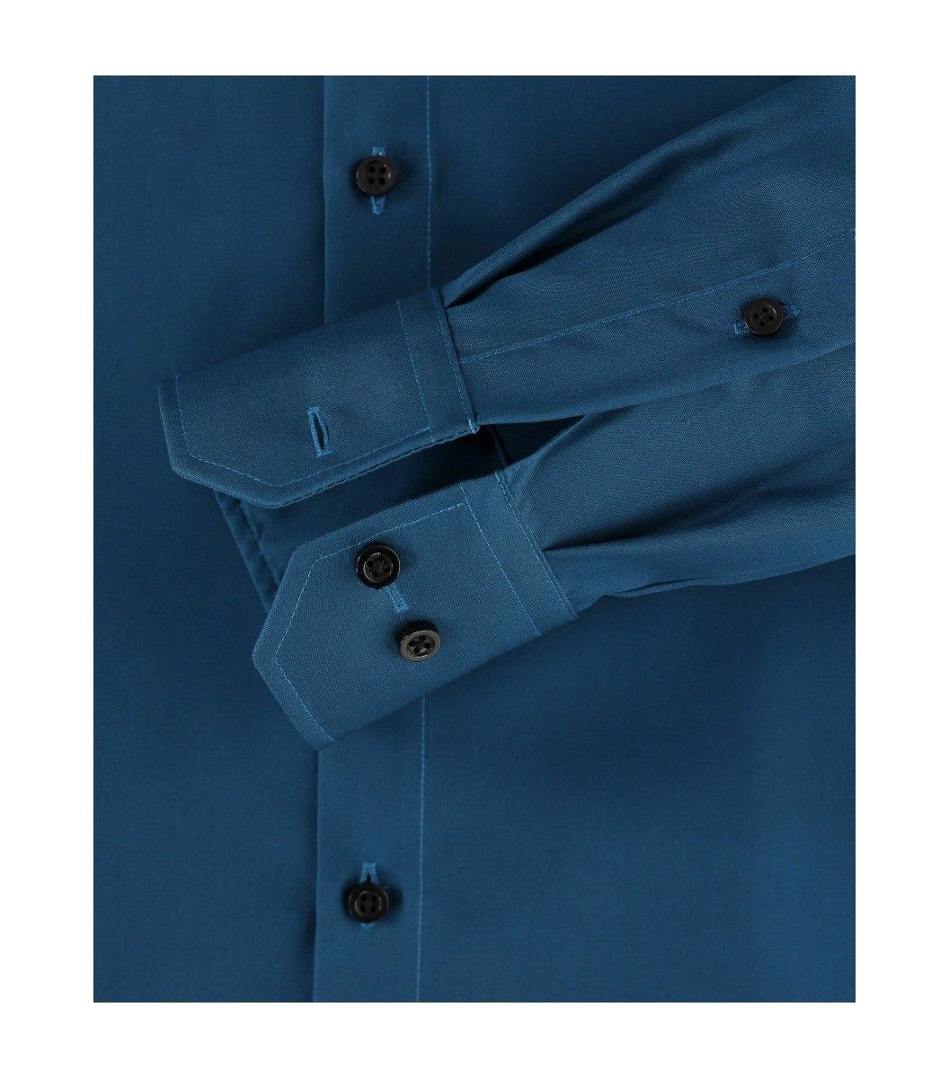 001480-166 venti petrol kleur modern fit strijkvrij overhemd