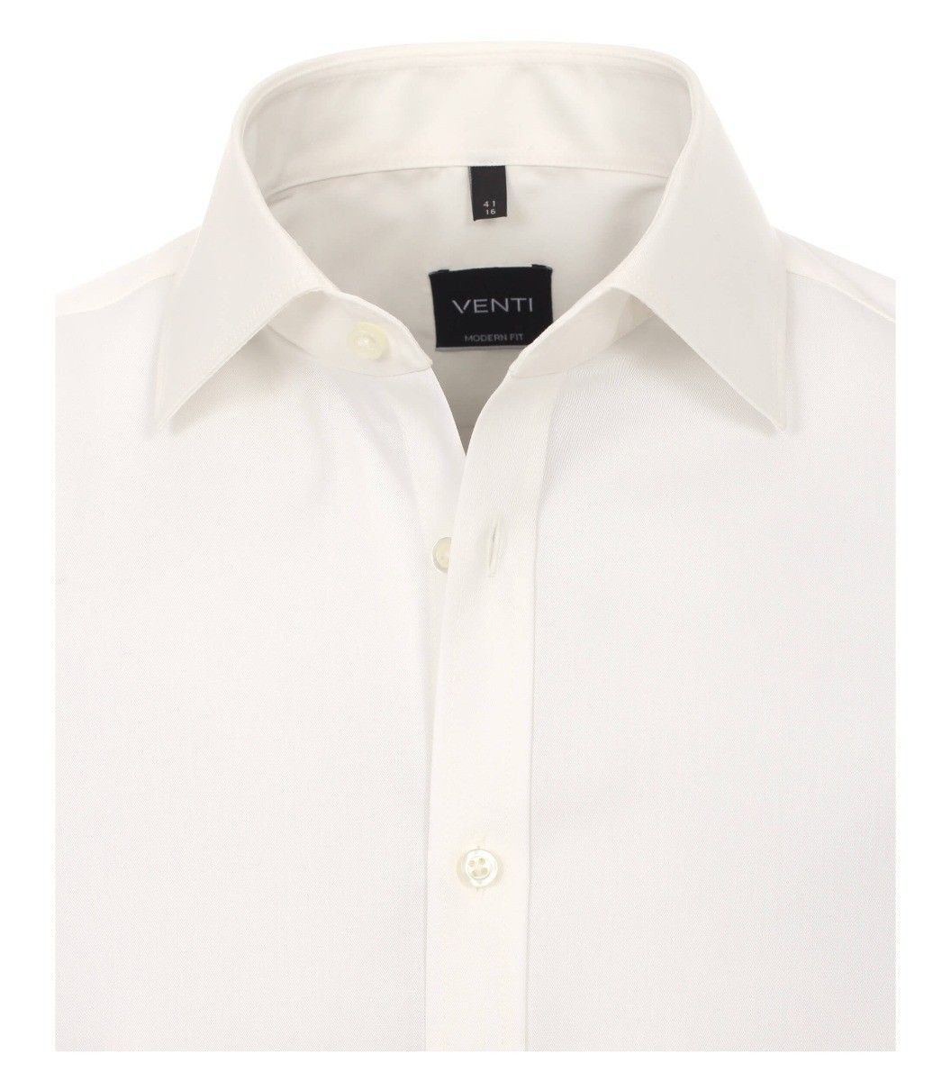 001800-002 Overhemden-Venti-modern-fit-creme-ivoor-wit-overhemd-100%-katoen-strijkvrij