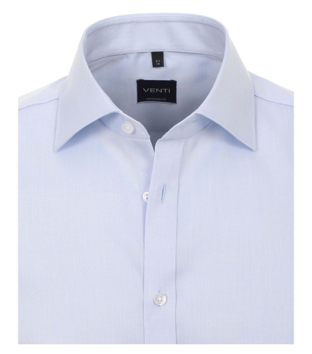001800-102 Overhemden-Venti-modern-fit-licht-baby-blauw-overhemd-100%-katoen-strijkvrij