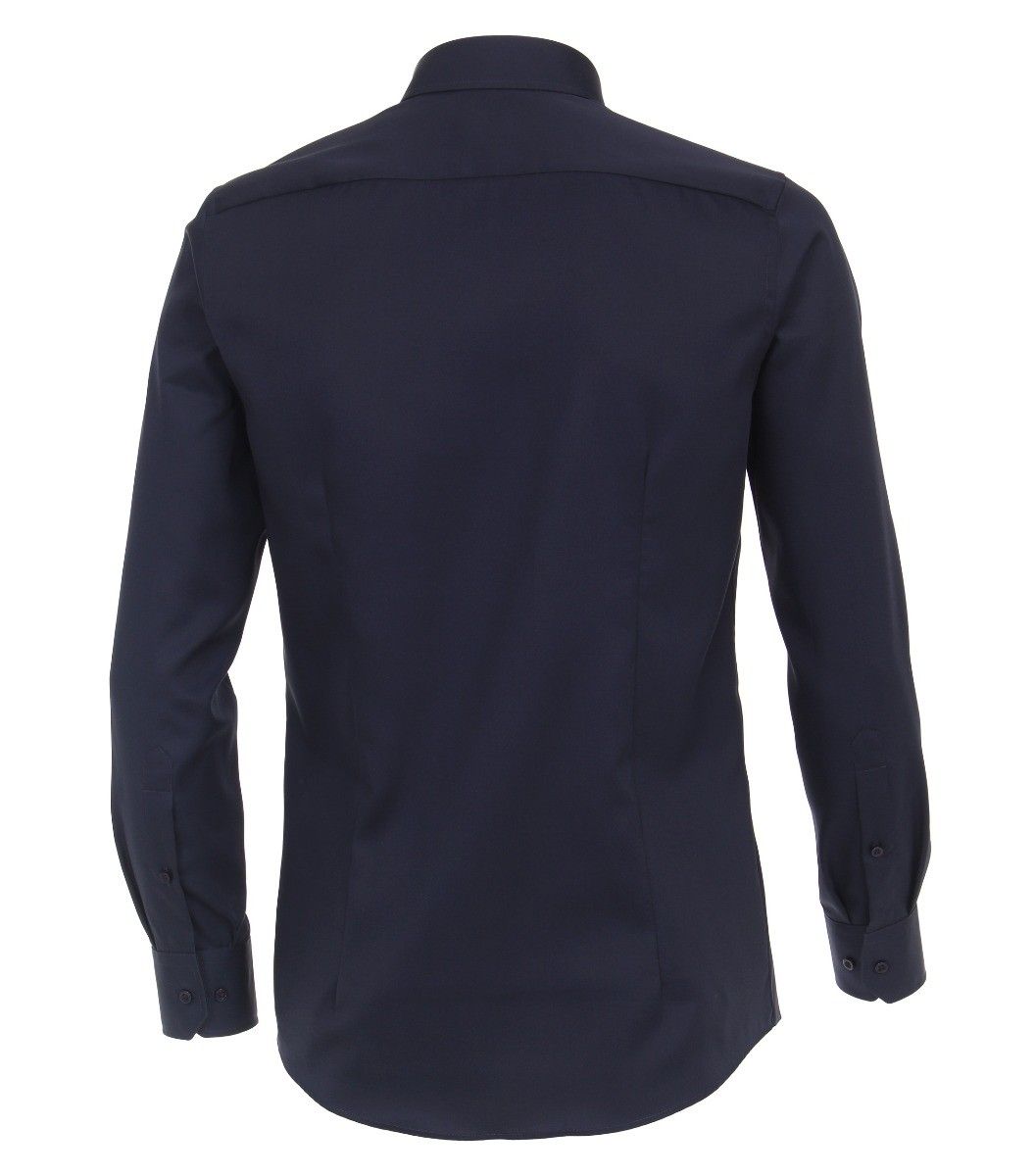 001880-116 venti donkerblauw navy overhemd modern fit pasvorm en strijkvrij kent kraag enkel manchetten donker blauwe overhemd