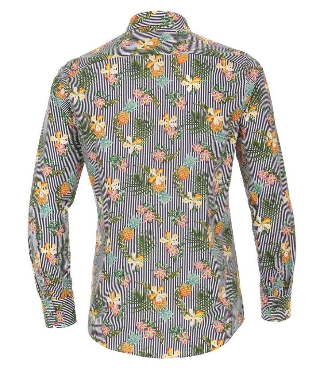 103368400-101 venti ananas verticaal gestreept overhemd all over print