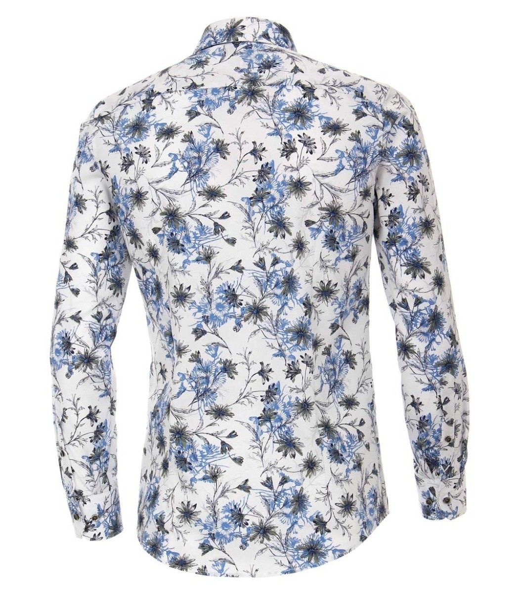 103369400-100 blauw groen all over print overhemd Venti modern fit