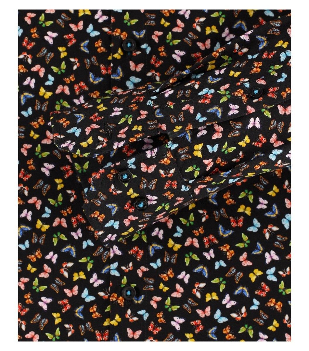 103370400-800 venti vlinders print overhemd vrolijk kleuren modern fit 