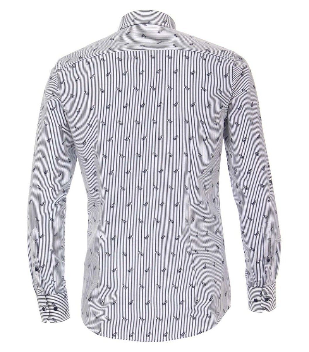 103370800-100 Venti luxe overhemd gestreept brillen zonnebrillen print button down