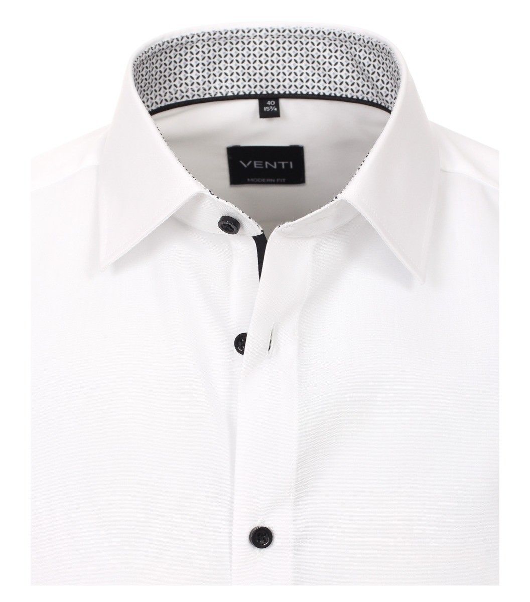 103412600-001 Venti wit overhemd strijkvrij kent kraag enkel manchetten business chique trendy en modern overhemd