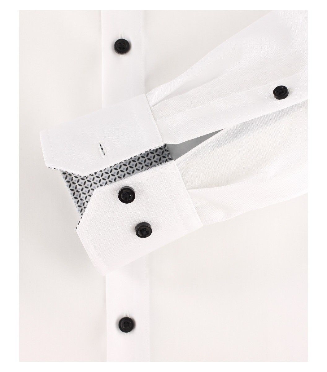 103412600-001 Venti wit overhemd strijkvrij kent kraag enkel manchetten business chique trendy en modern overhemd