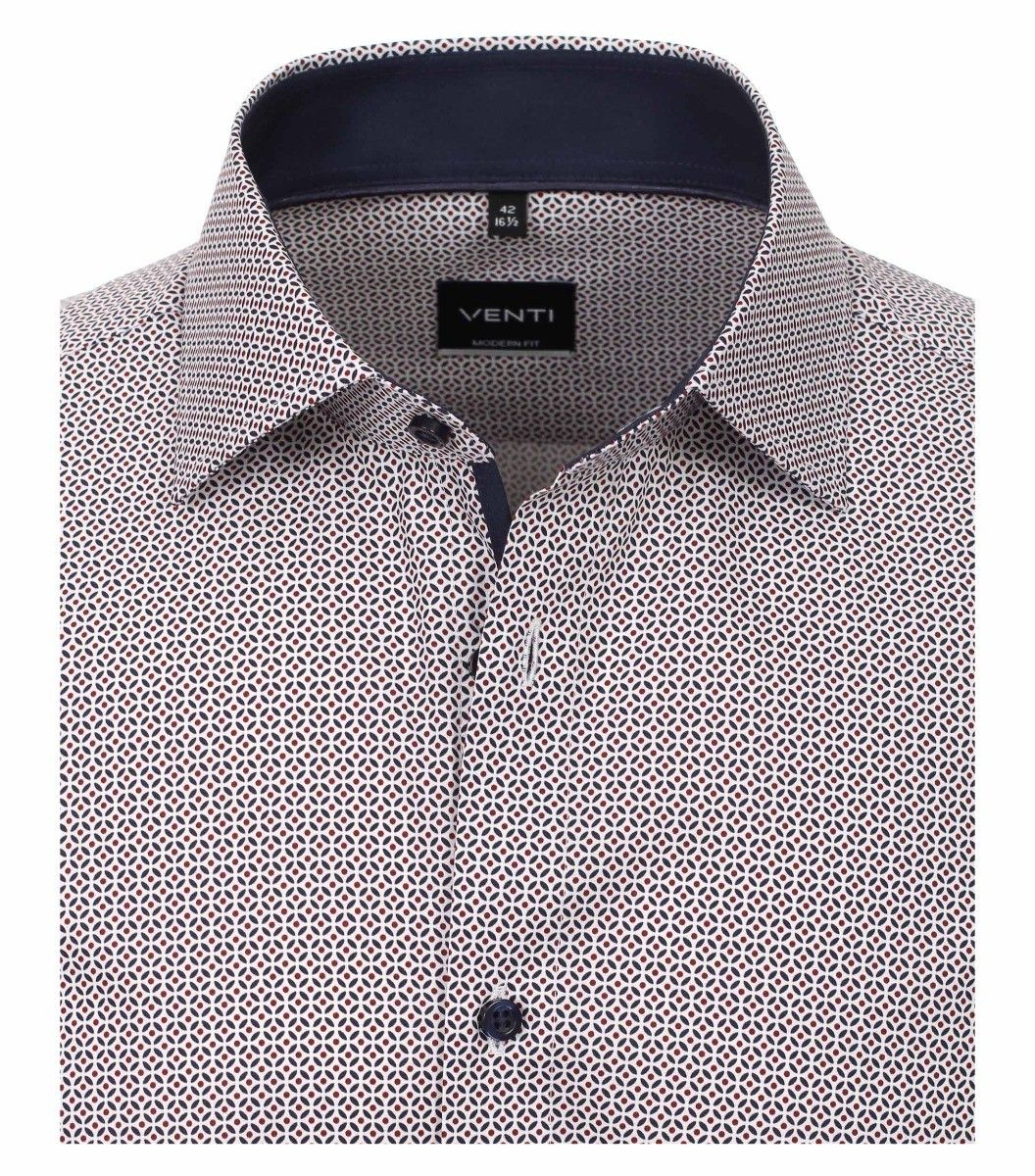 Venti navy red print