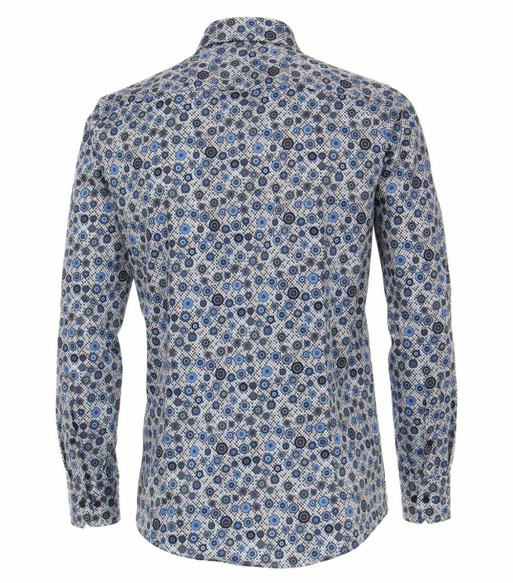 103450700-100 Venti donker blauw print retro overhemd
