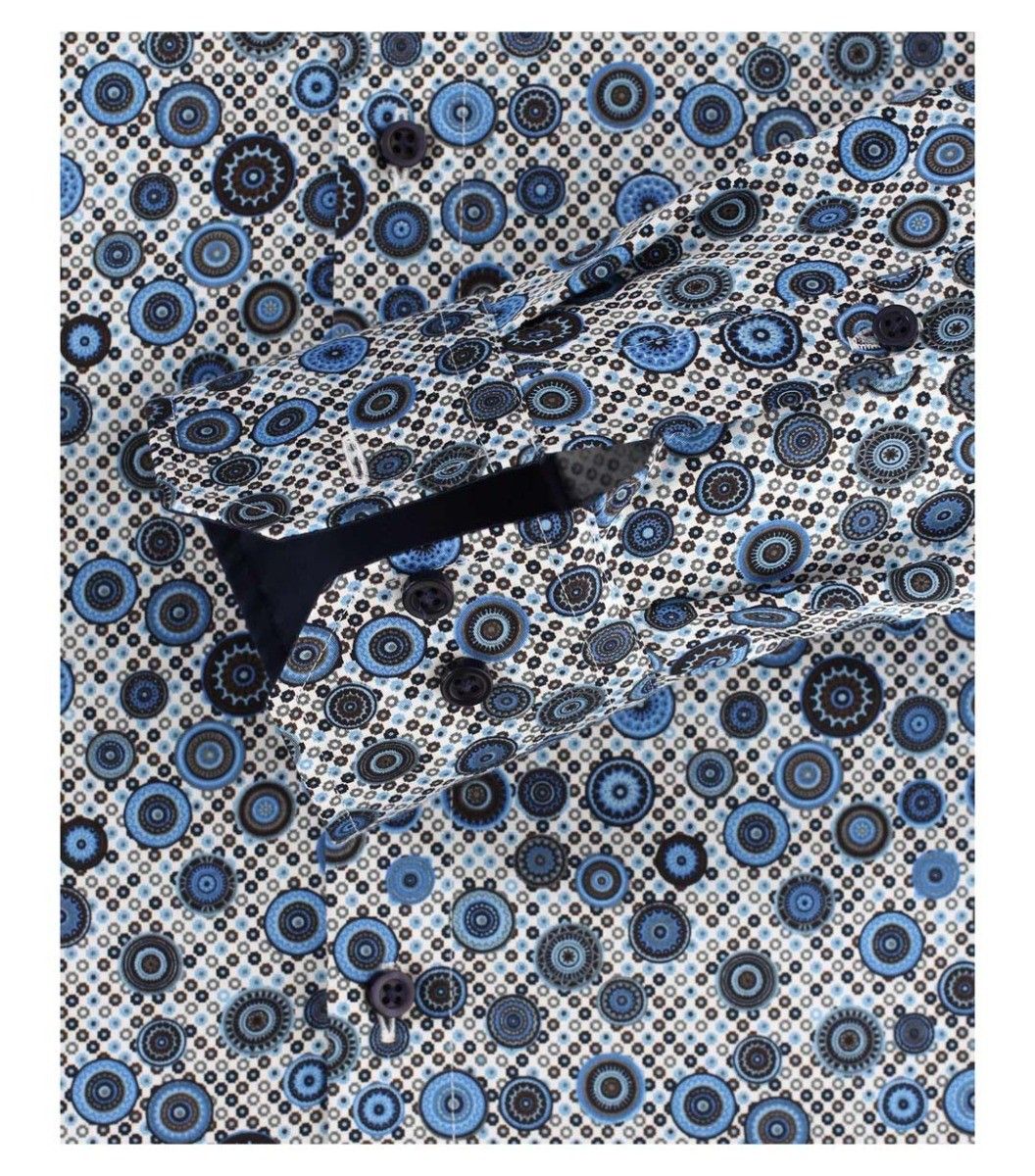 103450700-100 Venti donker blauw print retro overhemd