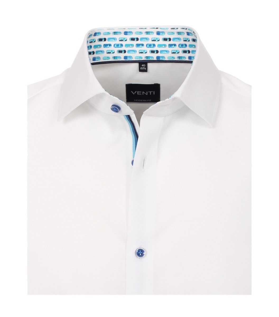 103458500-000 Venti wit overhemd strijkvrij 100% katoen modern fit