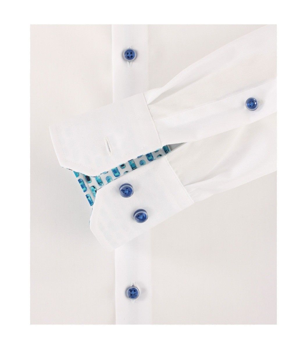 103458500-000 Venti wit overhemd strijkvrij 100% katoen modern fit