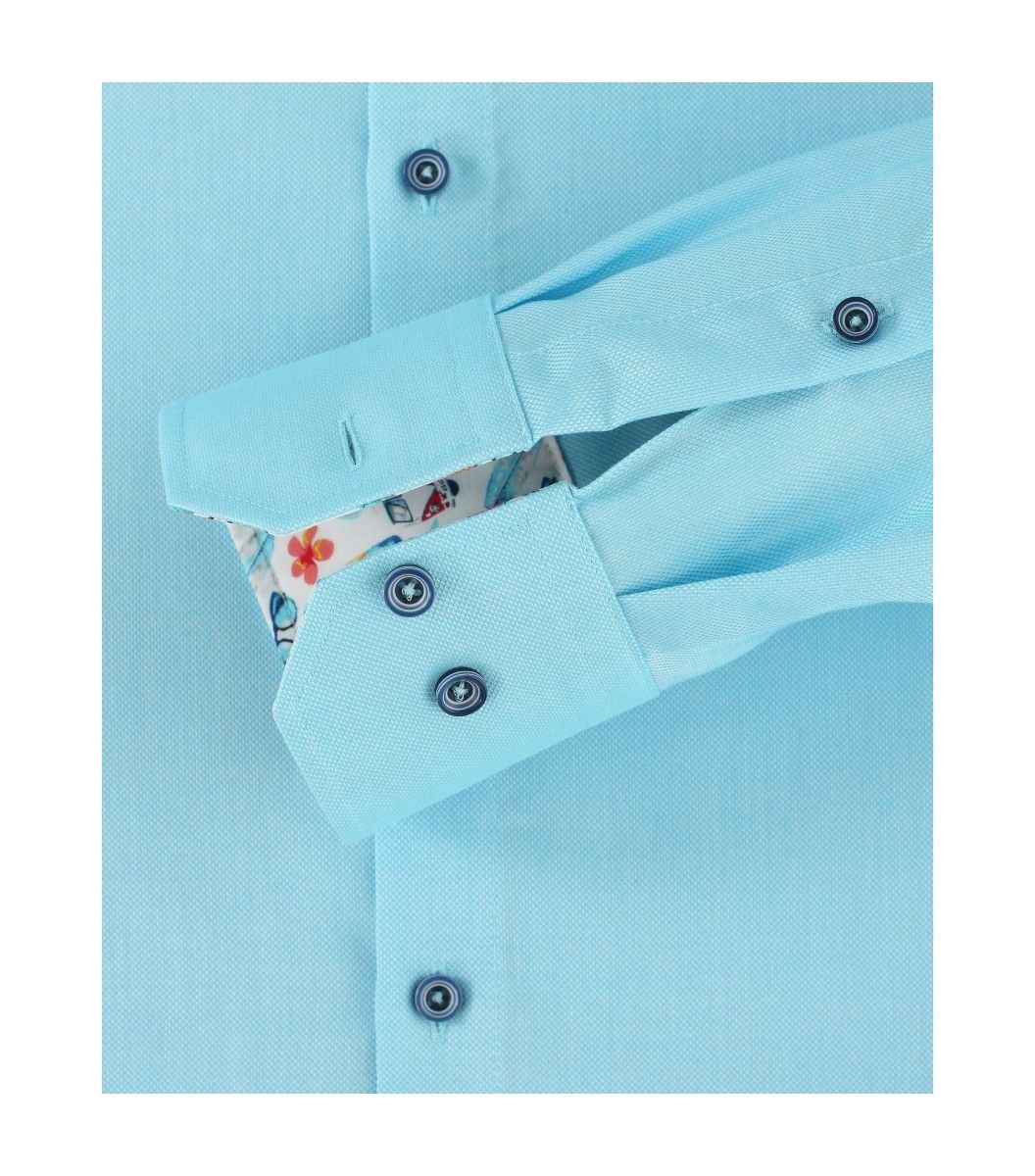 103458700-350 venti aqua fris overhemd oxford 100% katoen strijkvrij