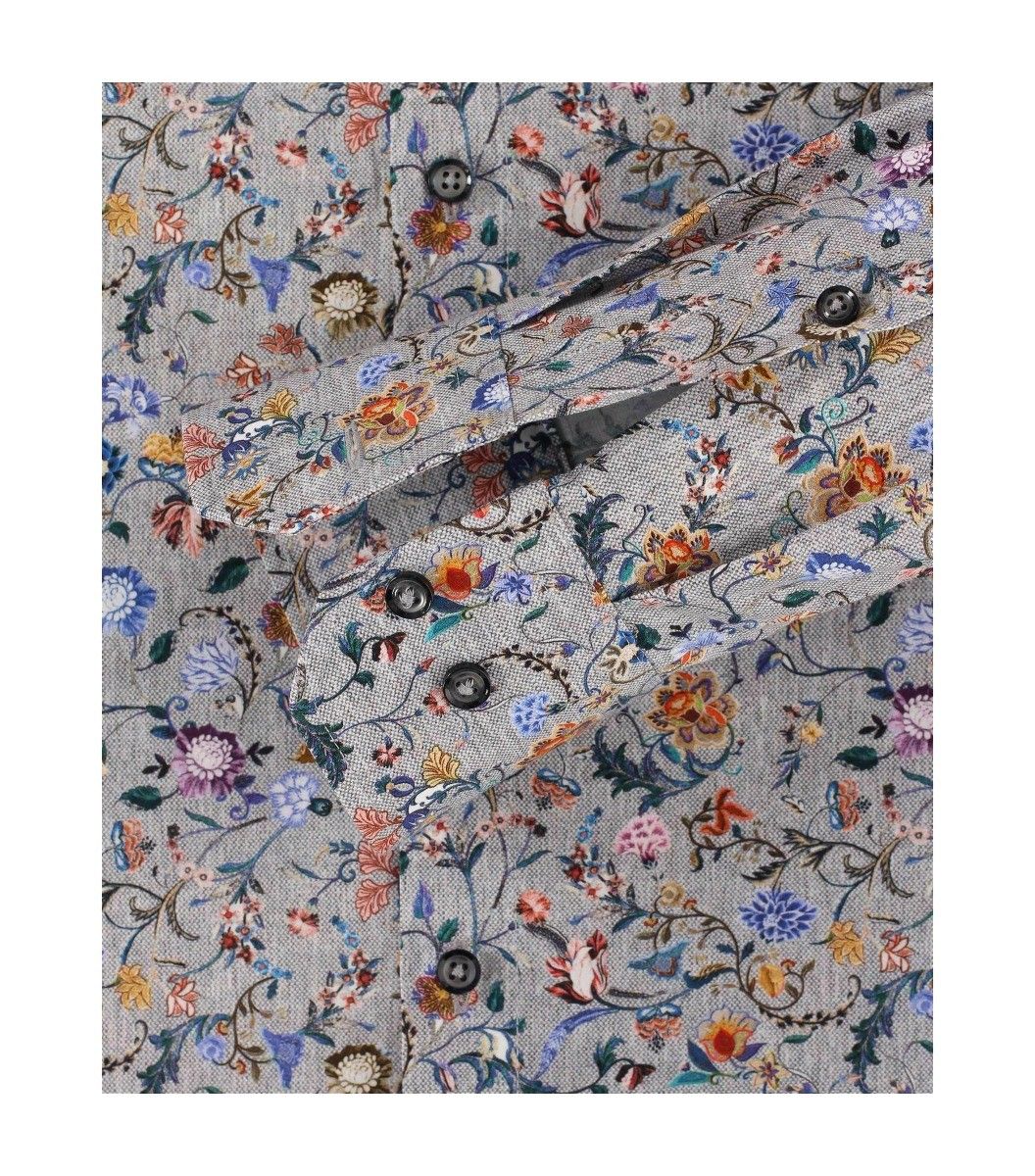 103494900-700 venti gebloemd print overhemd op oxford stof kent kraag 100% katoen