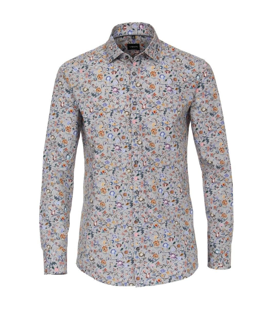 103494900-700 venti gebloemd print overhemd op oxford stof kent kraag 100% katoen