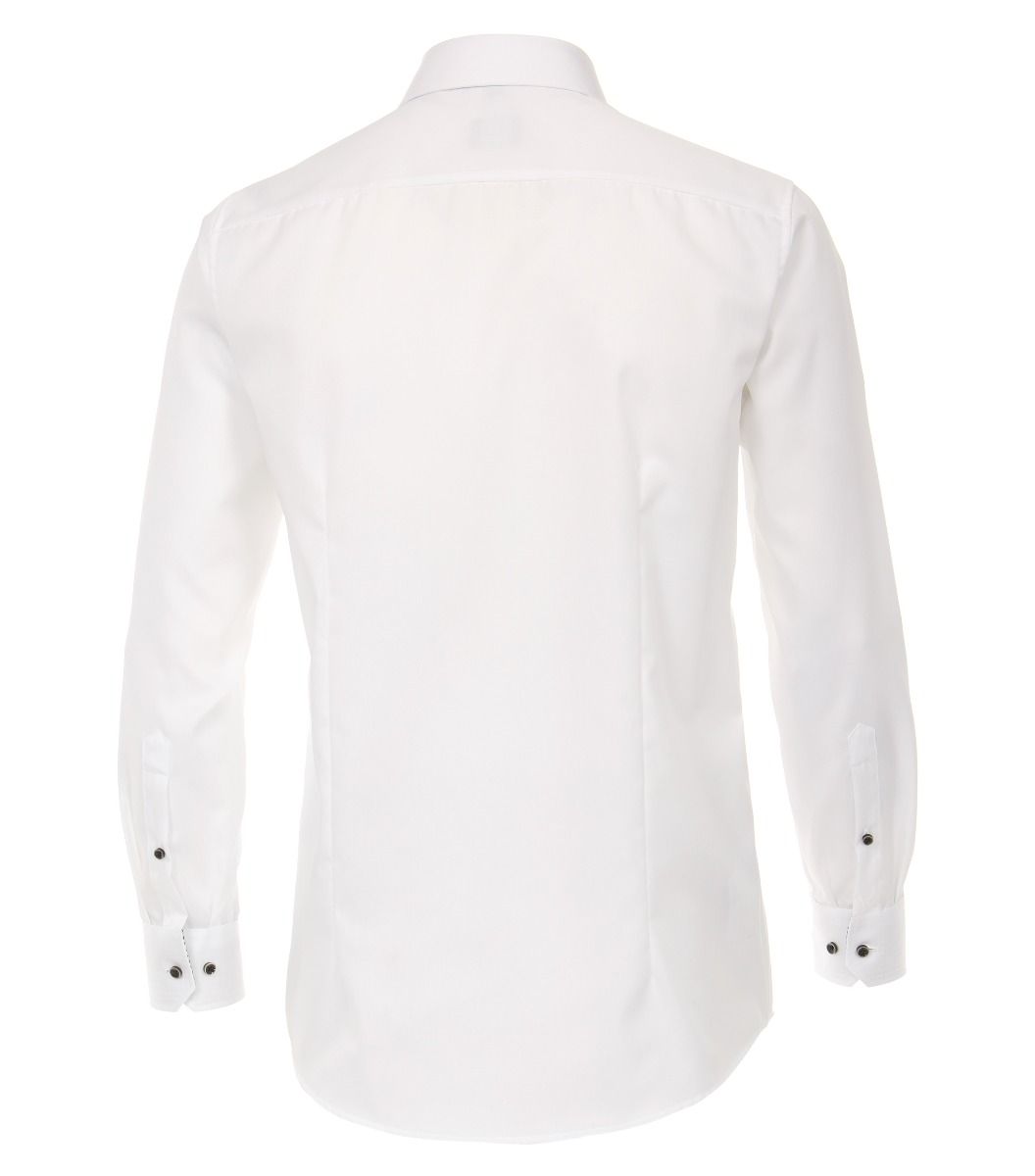 103496300 000 venti wit overhemd strijkvrij groen leger kleur katoen kent kraag