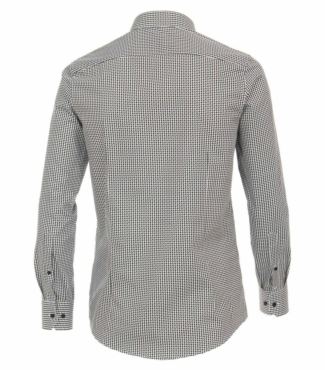 103496400-300 Venti retro print army legergroen met navy donkerblauw trendy en chique overhemd