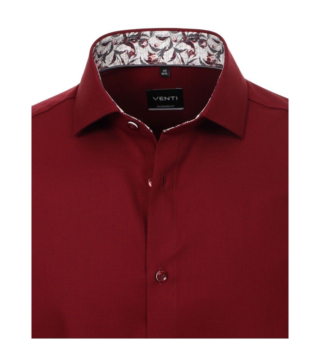 103498400-400 venti bordeaux overhemd twill katoen strijkvrij