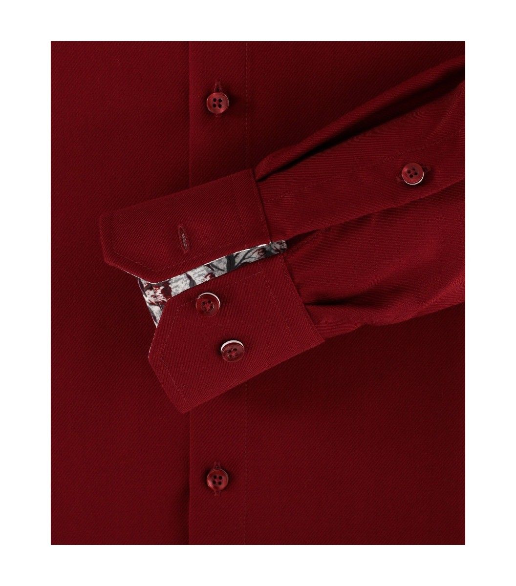 103498400-400 venti bordeaux overhemd twill katoen strijkvrij