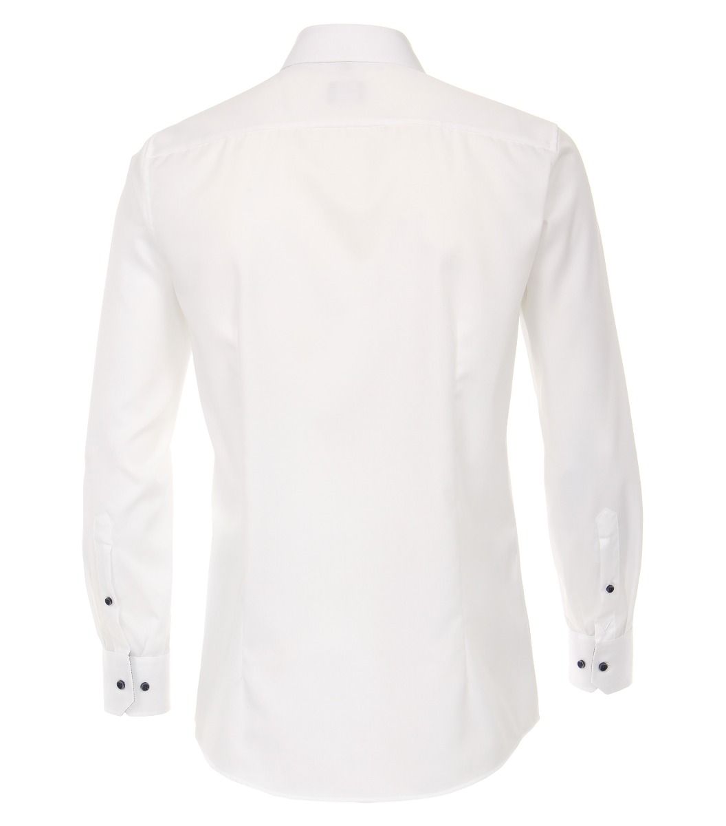 103522200-000 Venti wit fijn twill overhemd strijkvrij 100% katoen witte chique overhemd