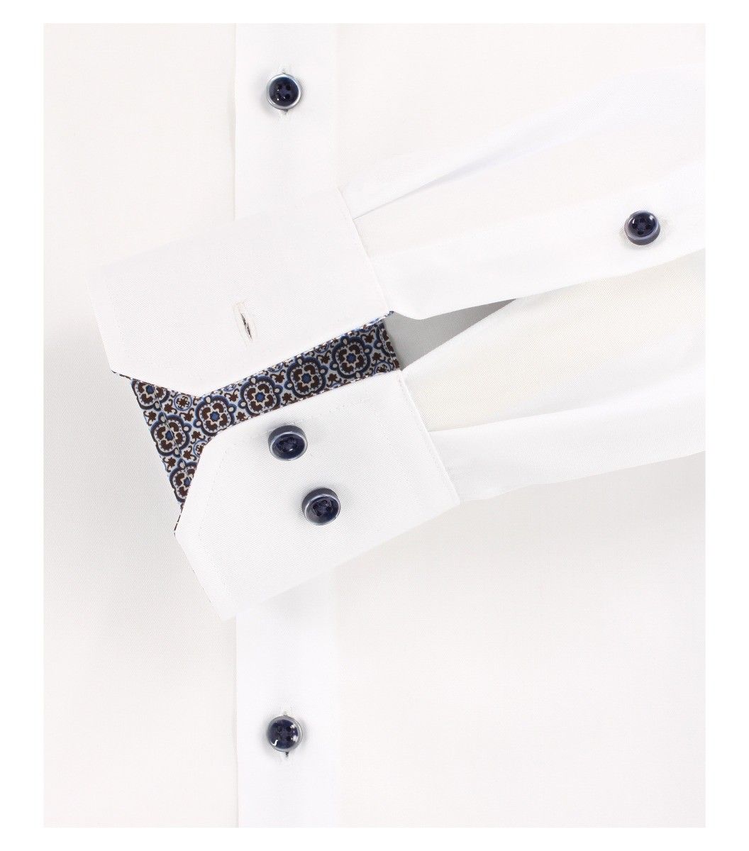 103522200-000 Venti wit fijn twill overhemd strijkvrij 100% katoen witte chique overhemd