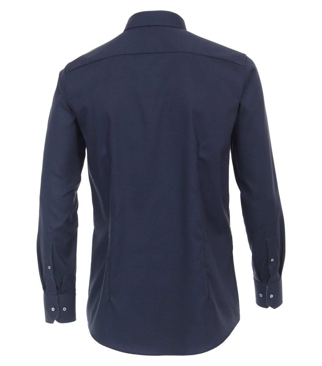113600300-106 Venti donkerblauw navy overhemd strijkvrij en 100% katoen dobby oxford structuur