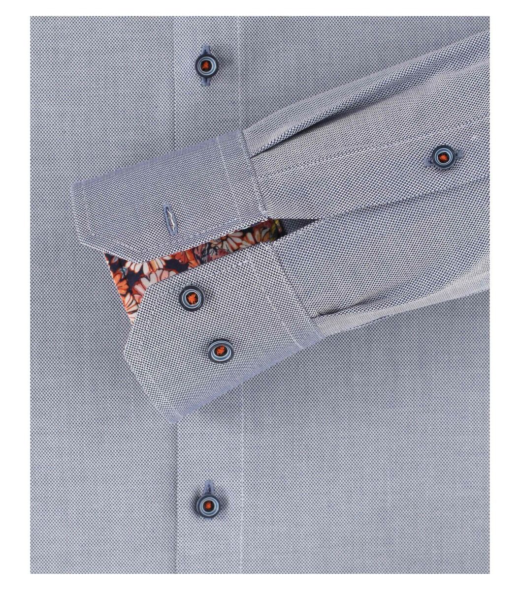 113602000-100 Venti blauw grijs moderne kleur strijkvrije overhemden 100% katoen kent kraag 