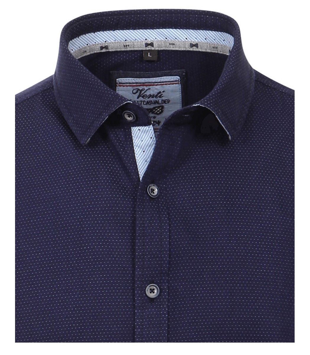 162608900-103-Overhemden-Venti-modern-fit-stippen-donker-blauw-overhemd-100%-katoen