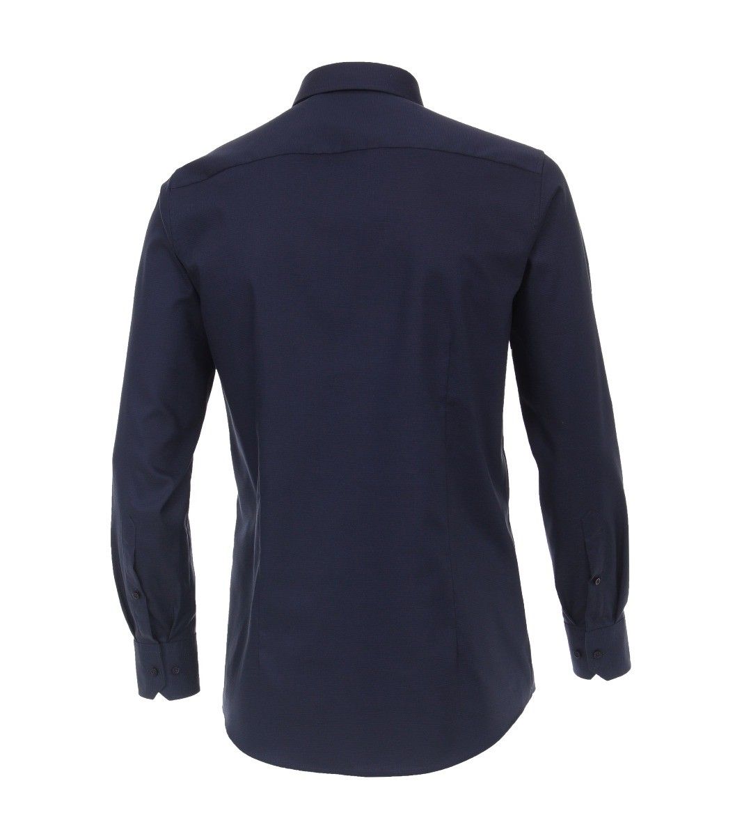 193295500-106 venti donker blauw oxford weving strijkvrij kent kraag navy