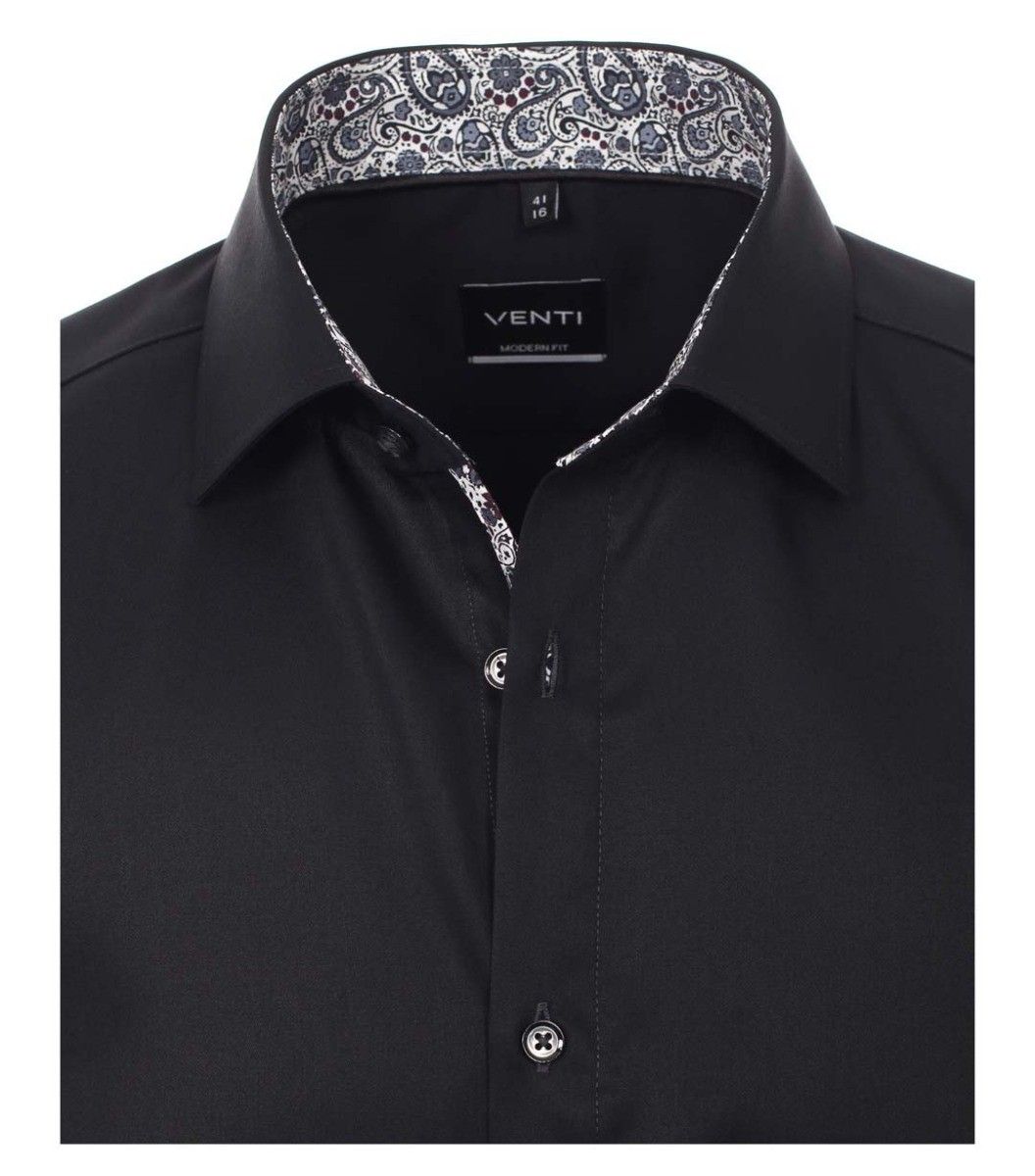193318300-800 venti zwart overhemd strijkvrij