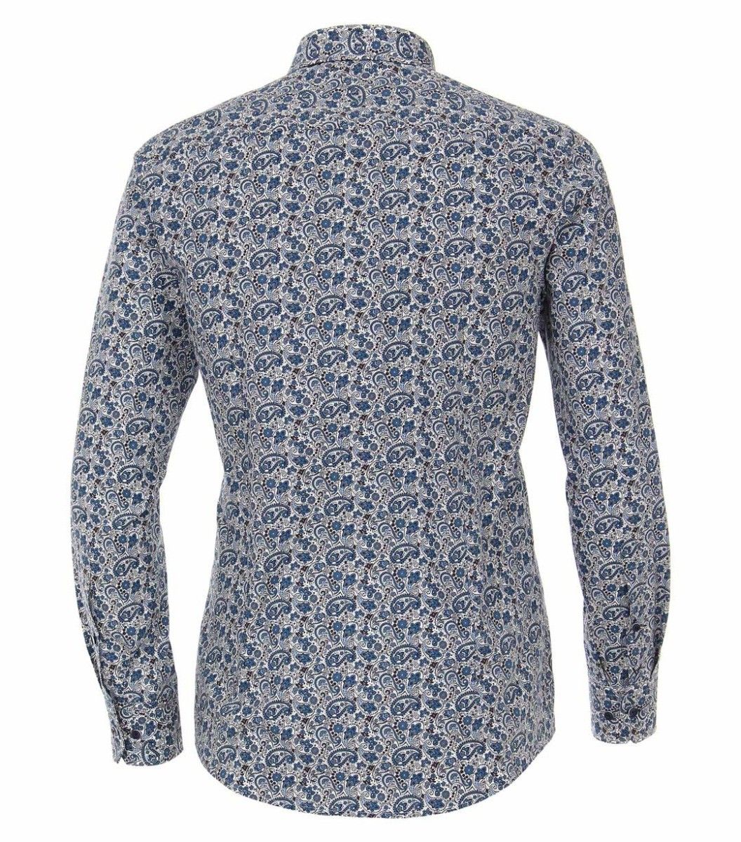 193318400-100 venti paisley print blauw overhemd