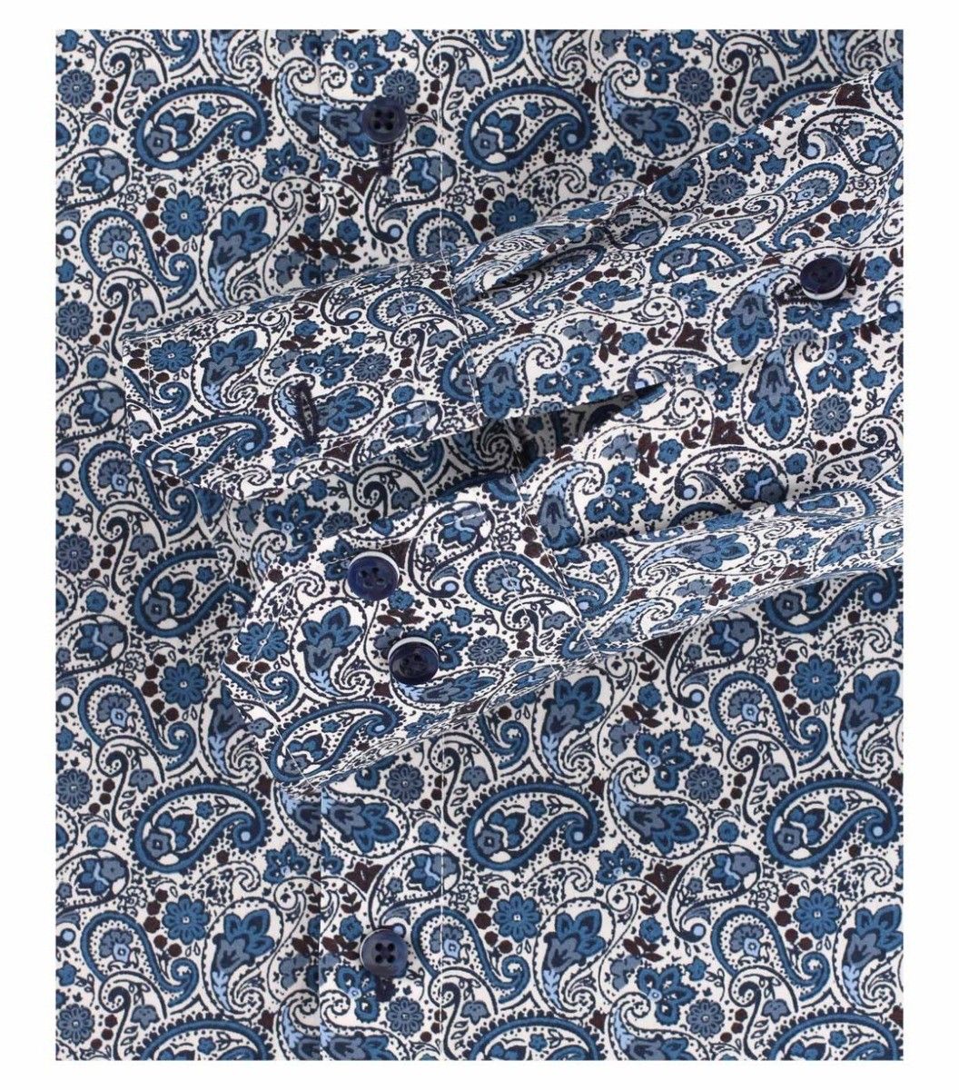 193318400-100 venti paisley print blauw overhemd