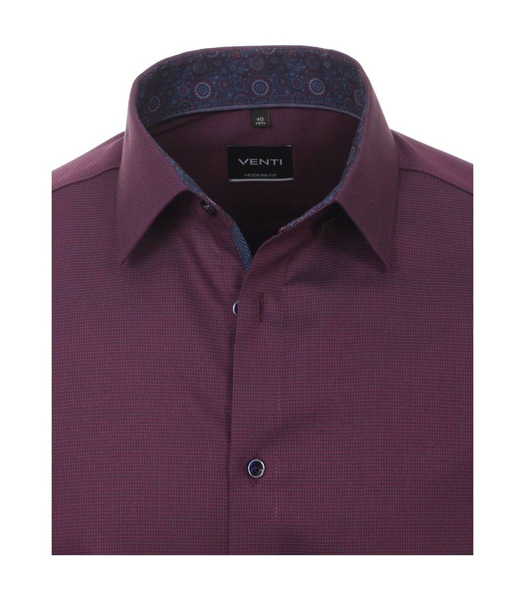 193318500-401 venti paars aubergine kleurig overhemd oxford strijkvrij
