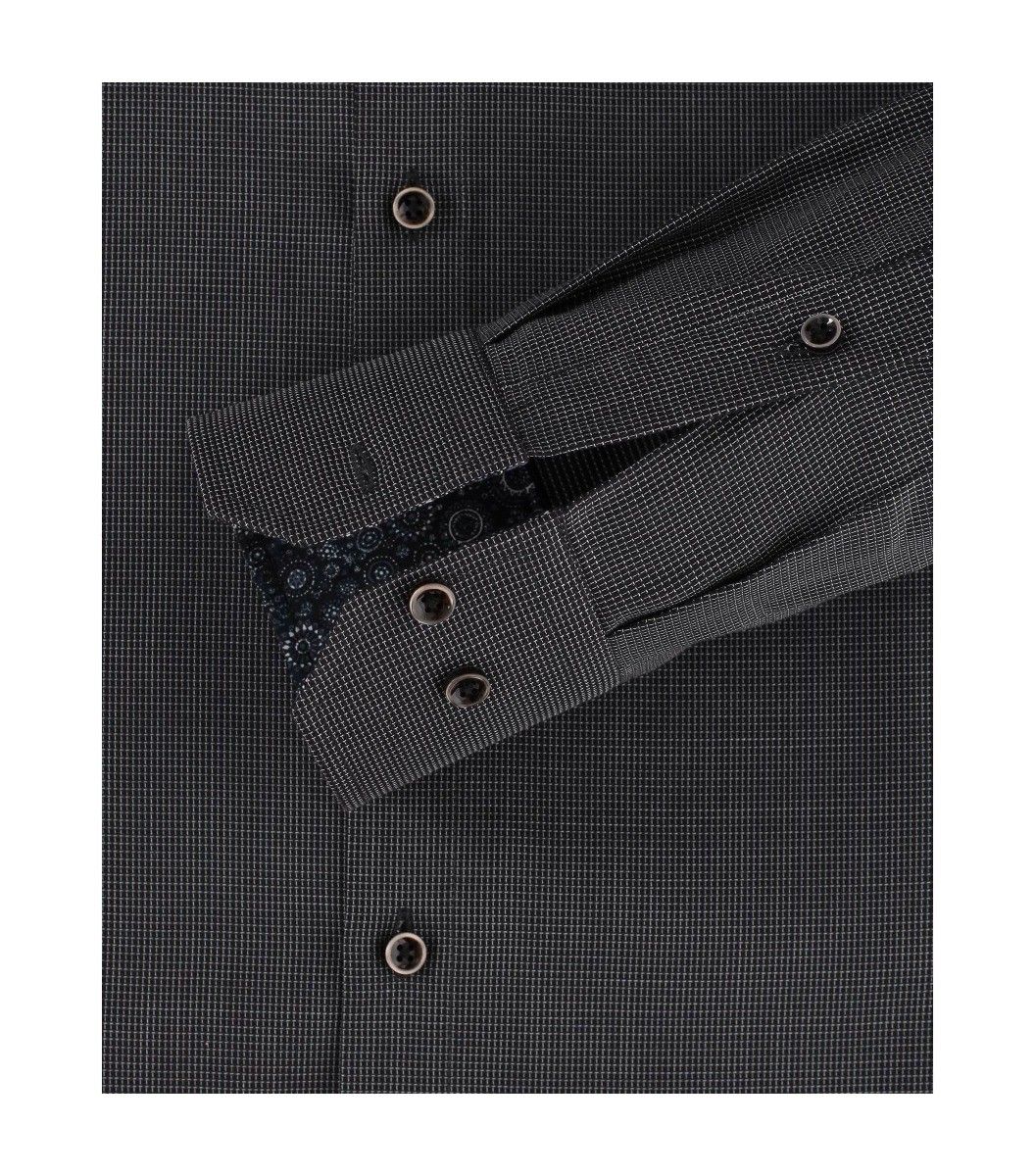 193318500-800 venti zwart oxford strijkvrij overhemd 